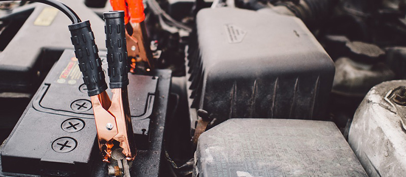 start car with battery charger attached