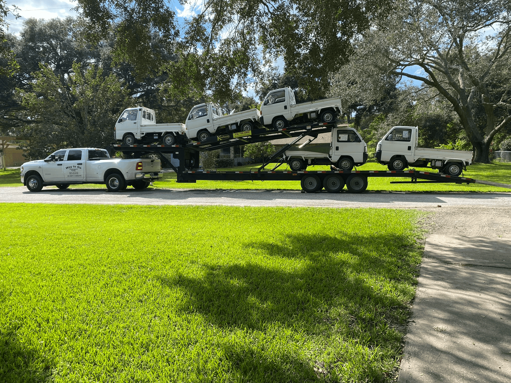 Used Kei（Mini）Trucks being transported to customers in USA