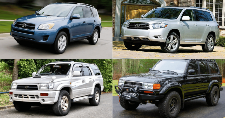 1996 to 2010 Best Toyota SUVS from Rav4 to Land Cruiser, 4Runner and Highland