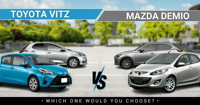 mazda demio and toyota vitz car comparison